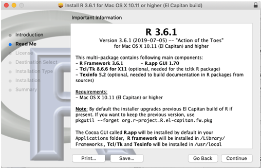 \label{fig:mac4} Instalação